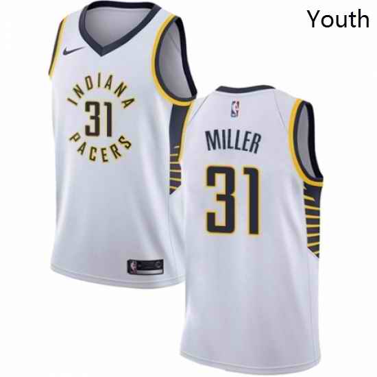 Youth Nike Indiana Pacers 31 Reggie Miller Swingman White NBA Jersey Association Edition